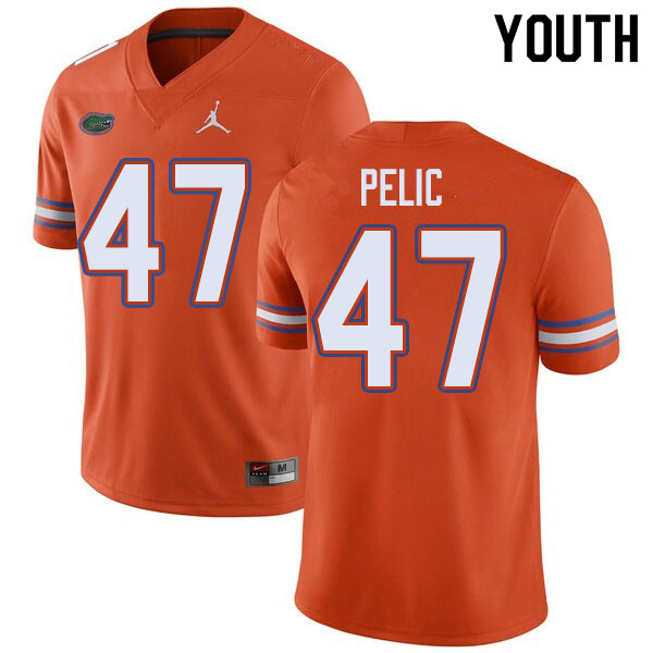 Jordan Brand Youth #47 Justin Pelic Florida Gators College Football Jerseys Sale-Orange